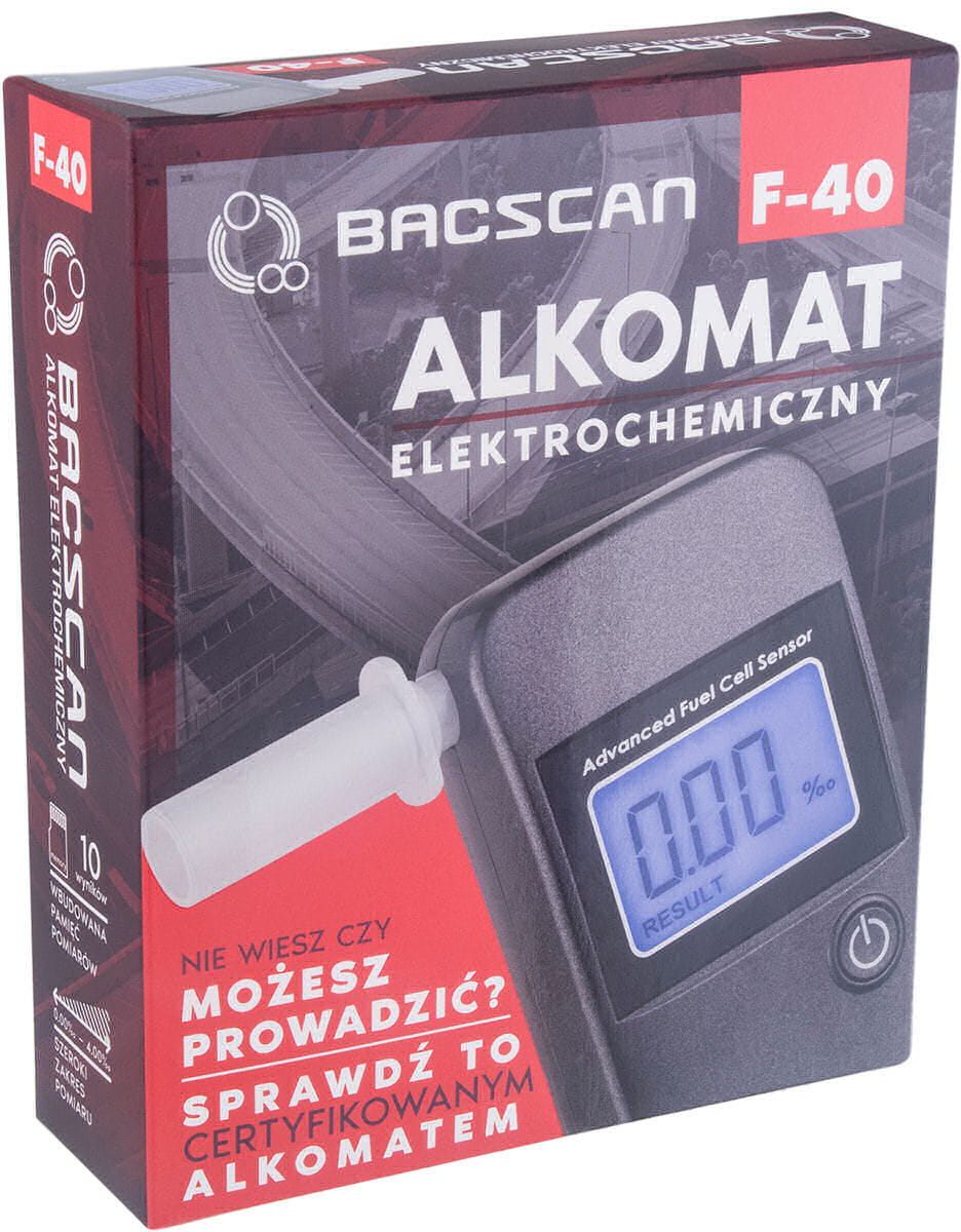Alkomat BACscan F-40 z elektrochemiczną komórką pomiarową - obrazek 2