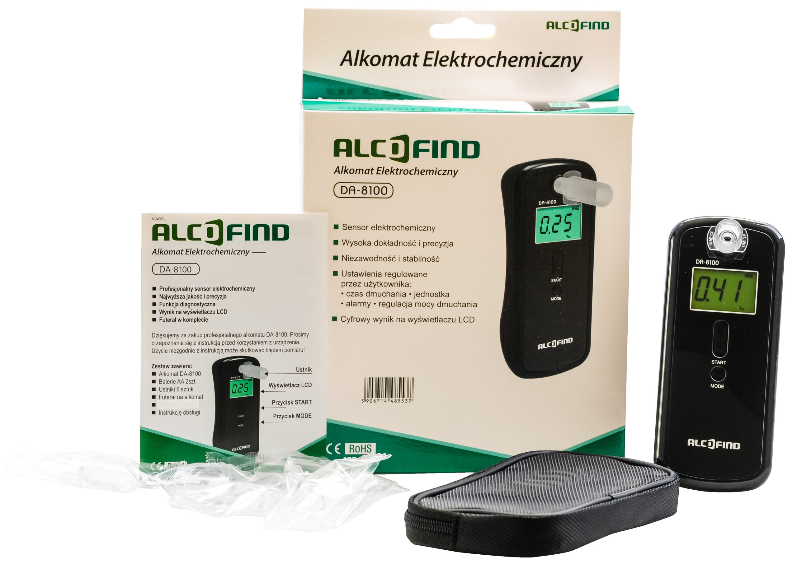 Alkomat marki AlcoFind DA8100 + 10 lat Gwarancji plus nielimitowane kalibracje - obrazek 4